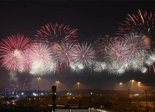 梁山县焰火晚会